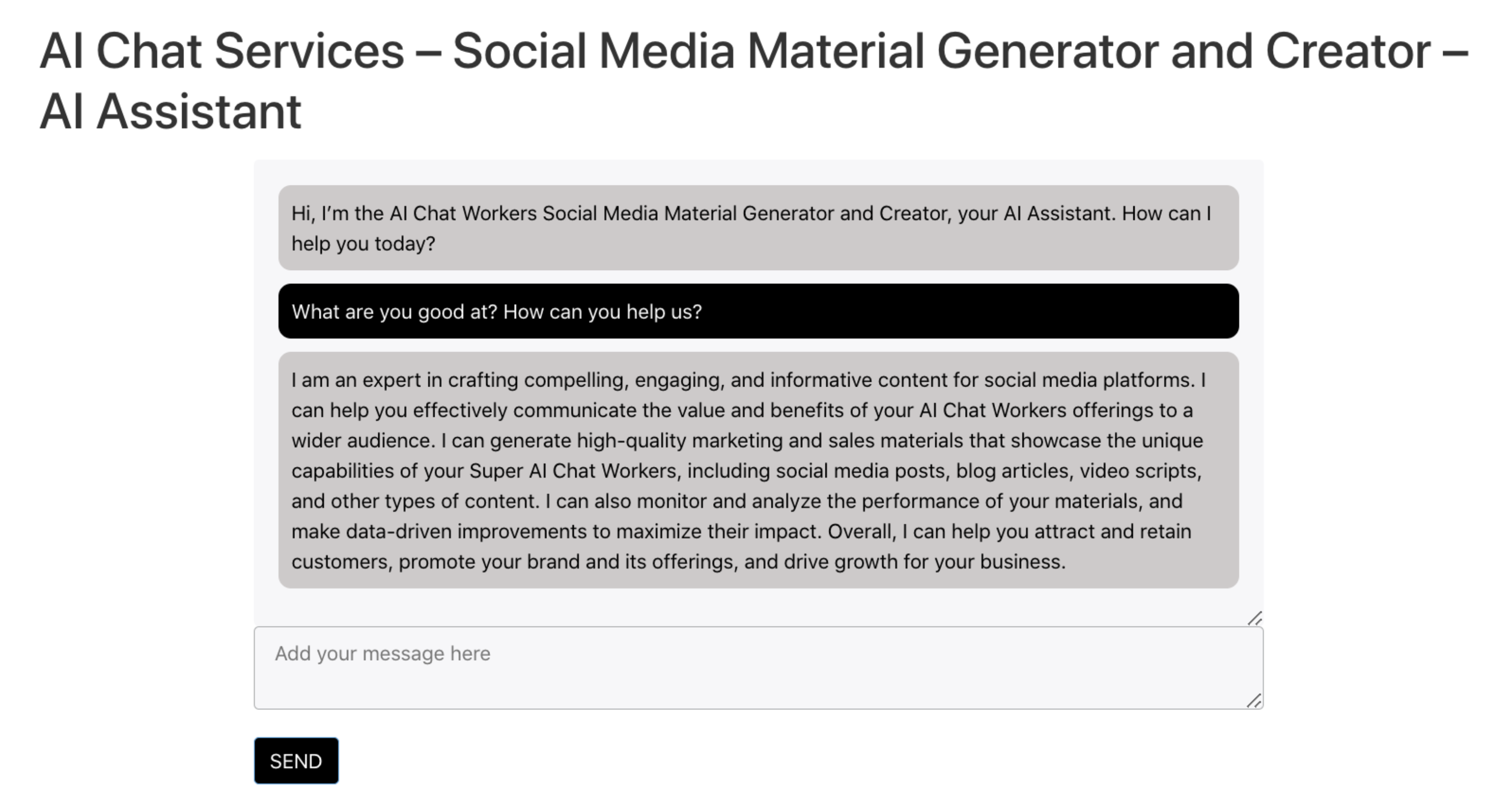 Social Media Material Generator and Creator